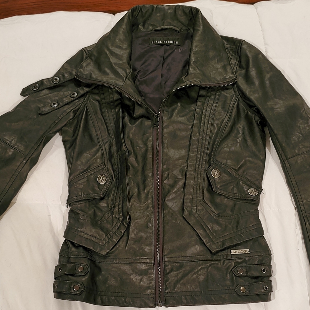 Affliction vegan leather jacket